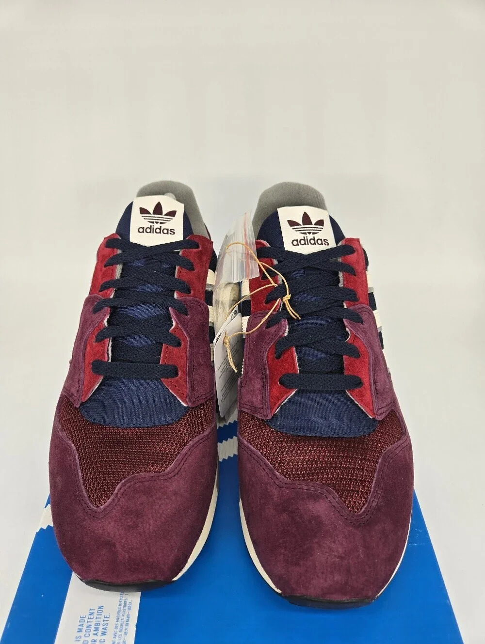 adidas Men's ZX 420 FZ0146 Maroon Collegiate Navy Shoes Size 11.5